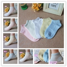 外贸全棉网眼夏款儿童船袜、运动袜、批发外贸袜子底邦宝宝袜
