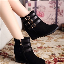 2013秋季热卖新款女靴时尚真皮高跟马丁靴流行女士坡跟短靴靴子