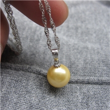 【伙拼】高贵的12mm金色贝珠吊坠贝母珍珠吊坠珠宝首饰