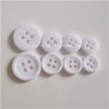纽扣扣子专卖树脂钮扣细边四眼DIY手工配件服装辅料白色批发