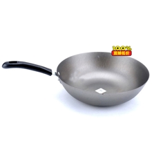 郏县炊具厂家供应精抛铸铁平底不粘炒锅商超促销礼品套装赠品