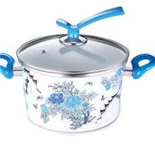 厂家直销搪瓷汤锅礼品套装锅电磁炉炖锅搪瓷锅珐琅双耳汤锅