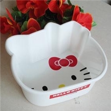 厂家供应HelloKitty塑料收纳盆水果盆儿童脸盆收纳盆多用盆