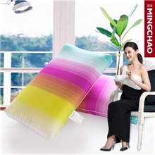 明超国际|慢回弹太空记忆棉枕头抗菌防螨彩虹枕芯记忆枕贴牌批发