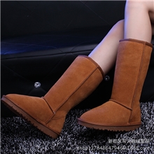 经典同款5815真皮高筒橡胶底雪地靴厂价直销保暖女鞋批发