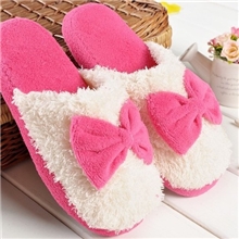 厂家直销家居棉拖鞋韩版冬季爱心大蝴蝶结棉拖鞋爆款拖鞋