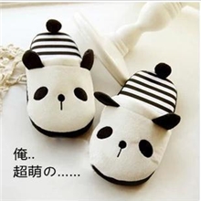 冬季棉拖新款家居拖鞋厂家批发韩国熊猫家居鞋室内保暖棉拖鞋