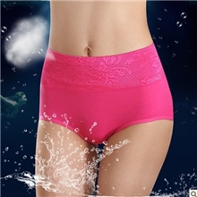 N1066供应竹炭纤维提臀收腹高腰女士三角底裤内裤批发