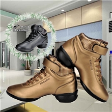 珂卡多新款现代广场舞蹈鞋女真皮软底透气增高跳舞鞋爵士舞鞋批发