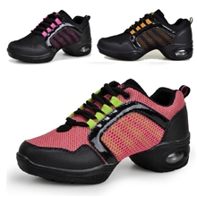 新品夏季网面透气舞蹈鞋女增高软底跳舞鞋爵士现代广场舞鞋批发