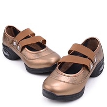 新款正品舞蹈鞋女鞋真皮广场舞鞋增高鞋软底女跳舞鞋运动鞋健身