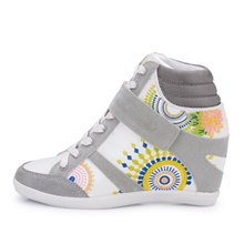 民族风2013潮流新款女休闲鞋韩版透气网布内增高鞋反绒皮女鞋单