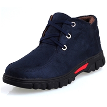 京翔老北京布鞋高帮保暖软底防滑绒面系带时尚休闲韩版男士棉鞋