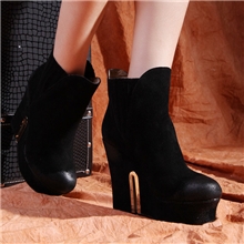 2012新款短靴复古擦色英伦女靴子高跟踝靴罗马坡跟矮靴欧美女靴子