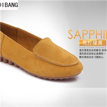 ONDB休闲平底鞋单鞋平跟豆豆鞋女真皮孕妇大码女鞋驾车护士妈妈鞋