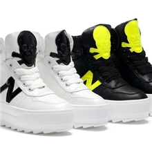 2013秋款时尚潮流韩版风厚底松糕跟女鞋高级P个性U骷髅头休闲鞋