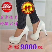 批发女高跟鞋女鞋夜店防水台单鞋细跟婚鞋工作女鞋女一件代发