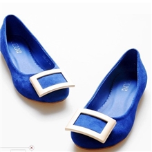 2013春秋新款韩版甜美浅口金属方扣平底鞋圆头平跟单鞋大码女鞋