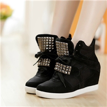 尹恩惠同款高端女鞋ASH同款内增高欧美时尚铆钉短靴磨砂真皮鞋子