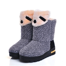 直销2013秋冬新款时尚舒适保暖毛卡通毛绒淑女棉靴子雪地靴
