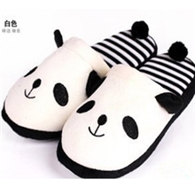 慈溪棉拖鞋批发超萌卡通条纹熊猫可爱室内家居拖鞋情侣男女棉拖鞋