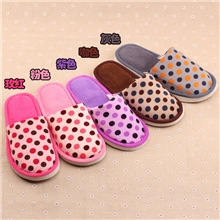 【伙拼】圆点棉拖鞋批发秋冬季家居拖鞋新款居家男女情侣