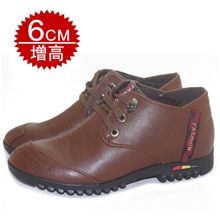 2013新款舒适时尚真皮材质柔软男式韩版休闲单鞋内增高鞋6cm