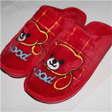 13新款卡通小熊绣花棉拖普通吹气底棉拖鞋特价批发