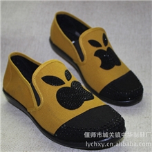 厂家供应苹果女鞋托玛琳鞋保健养生自动按摩功能布鞋ZTBX-02