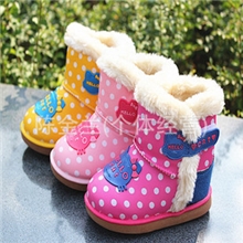 2013新款童鞋儿童雪地靴卡通kitty儿童棉鞋男女童棉靴中邦防水靴