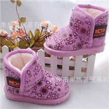 【中国好童鞋】正品BDG雪花片韩版儿童雪地靴低筒靴童靴