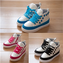 【中国好童鞋】2013秋新款童鞋批发中帮男女童韩版单鞋板鞋