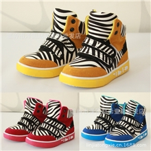 童鞋批发13冬季新款斑马纹休闲童鞋男童女童靴韩版休闲棉鞋爆款