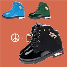 厂家供应2013新款童鞋反绒皮夹棉靴儿童马丁靴男童女童靴潮鞋