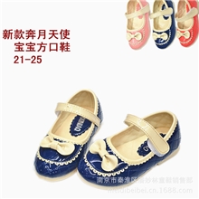 清仓秋季新款女宝宝方口单皮鞋奔月天使童鞋女童鞋韩版公主皮鞋