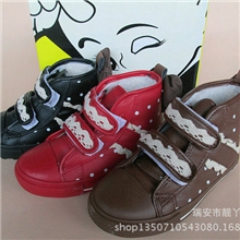 童鞋批发秋经典蕾丝蝴蝶结保暖棉鞋魔术贴学生鞋棉靴A716/B716