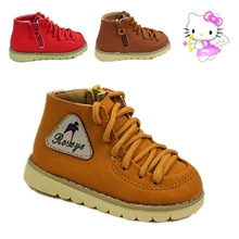 秋冬新款女童鞋男童鞋韩版儿童皮鞋小童中高帮单鞋宝宝软底鞋