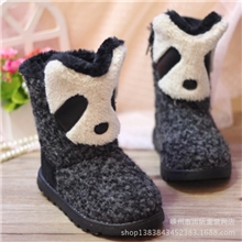 大牌明星同款卡通儿童雪地靴加厚保暖韩版女童中筒靴子侧拉链混批