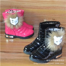 混批代发儿童雪靴套脚2013冬季新款童鞋韩版女童公主皮靴中筒棉靴