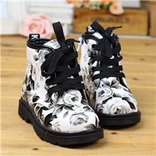 2013冬款加绒男女童棉靴花皮马丁靴保暖雪地靴批发27-31大棉