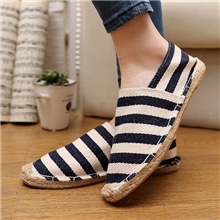 韩版潮流帆布鞋男式鞋夏情侣鞋草编鞋潮鞋男一脚蹬懒人鞋男