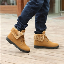 厂家直销男士保暖棉靴时尚潮流棉鞋冬季热销爆款翻边马丁靴T19