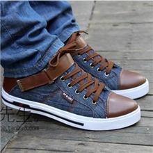 13秋季男鞋男鞋新款韩版潮鞋帮男鞋帆布鞋英伦百搭二棉板鞋A6023