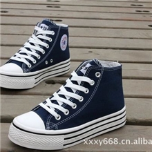 白色中帮高帮系带可手绘涂鸦鞋松糕鞋女款韩版帆布鞋厚底内增高