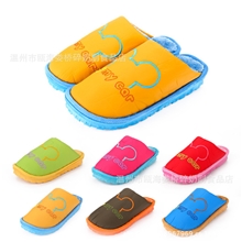2013新款秋冬新款防水布情侣棉鞋米奇卡通加厚保暖棉拖鞋鞋批发