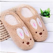 淘宝专供韩版卡通可爱小兔子地板拖鞋居家防滑半包棉拖鞋批发