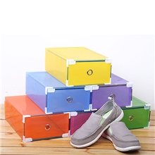 60丝加厚金属包边抽屉式鞋盒家居用品塑料鞋盒透明收纳盒女款
