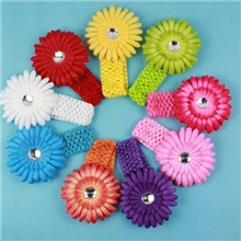 厂家直销速卖通2013欧美热销款9色雏菊头花儿童头饰