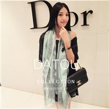 青花瓷雪纺丝巾新款秋冬围巾义乌厂家围巾批发外贸围巾