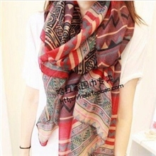 【全网最低价促销】波西米亚几何花型围巾丝巾披肩批发